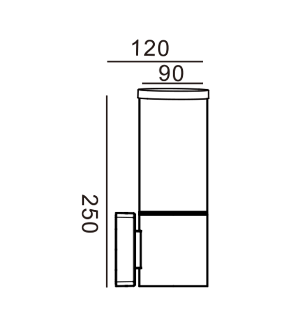 90 작은 허리 벽 램프 HR60731 90 작은 허리 벽 램프 HR60731