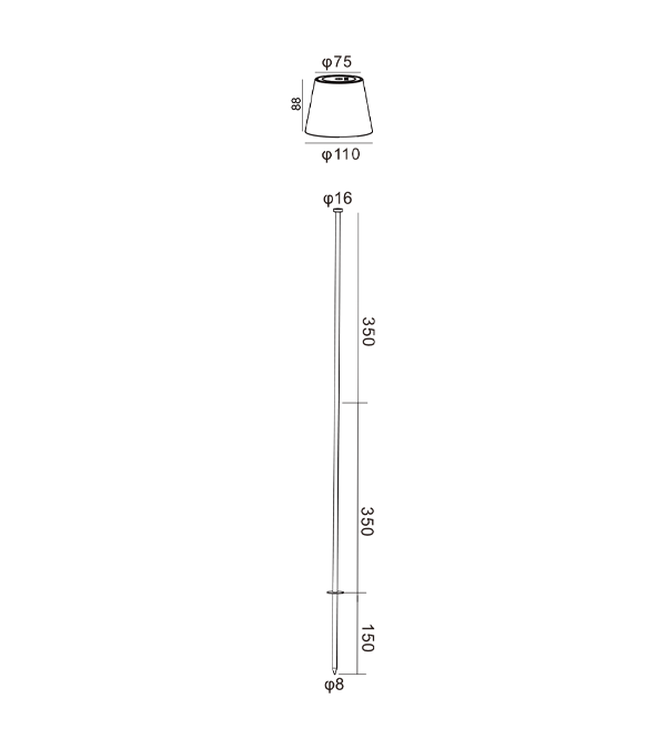 775 전등갓 HR95044-775가 있는 충전식 램프 775 전등갓 HR95044-775가 있는 충전식 램프
