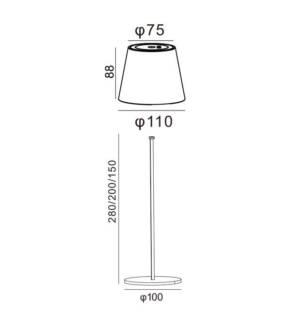 갓 HR95042-365 충전식 램프 갓 HR95042-365 충전식 램프