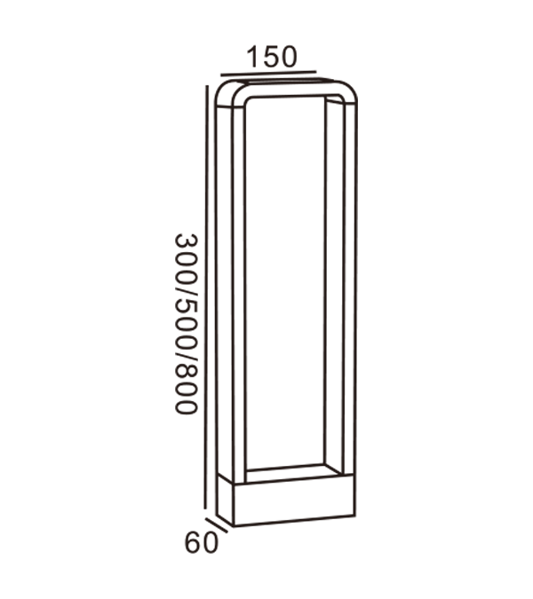 둥근 모서리 정원 조명 HR60071-500 둥근 모서리 정원 조명 HR60071-500