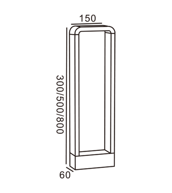 사각 정원 조명 HR60072-300 사각 정원 조명 HR60072-300