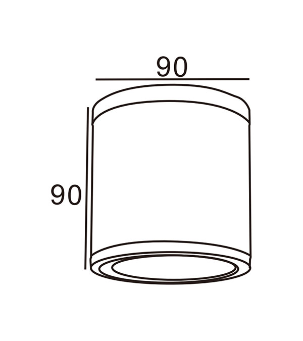 90 GU10 알루미늄 실린더 천장 조명 HR10201 90 GU10 알루미늄 실린더 천장 조명 HR10201
