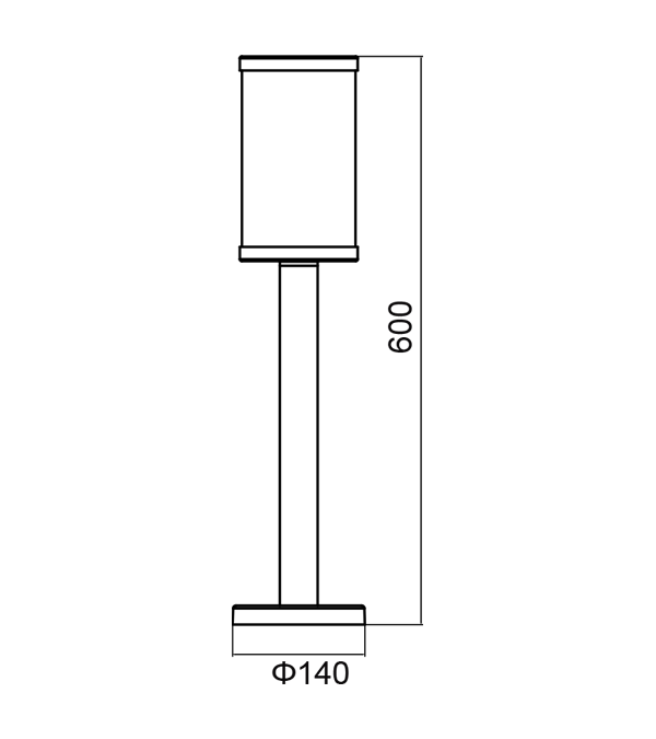 수직 줄무늬 유리 E27 정원 램프 HR60131-600 수직 줄무늬 유리 E27 정원 램프 HR60131-600