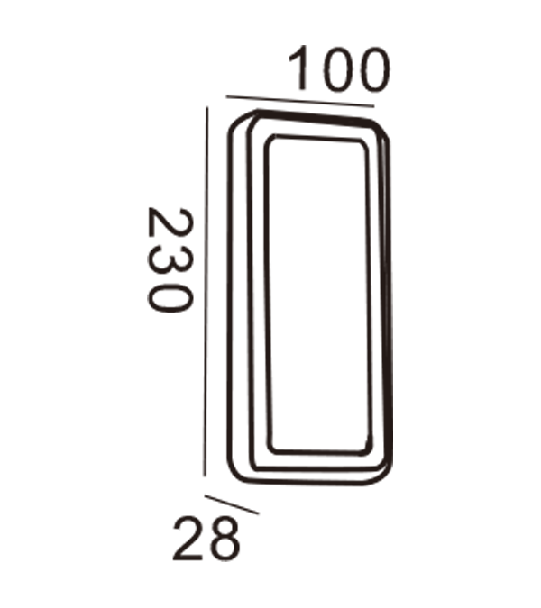 Apple 벽 조명-직사각형 HR20022 Apple 벽 조명-직사각형 HR20022