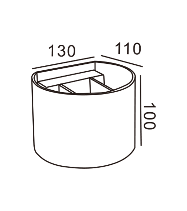 100 원형 LED 양방향 디밍 벽 조명 HR60431-LED 100 원형 LED 양방향 디밍 벽 조명 HR60431-LED