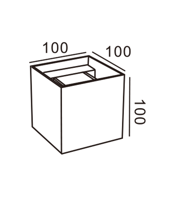 100개 사각 LED 양방향 디밍 벽 램프 HR60432-LED 100개 사각 LED 양방향 디밍 벽 램프 HR60432-LED
